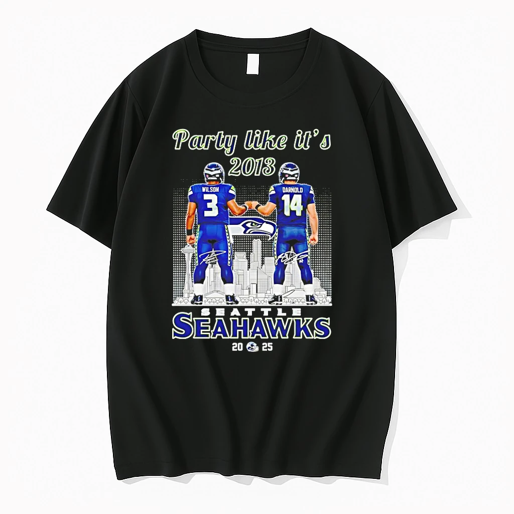 Wilson And Darnold Party Like Its 2013 Seattle Seahawks Shirts