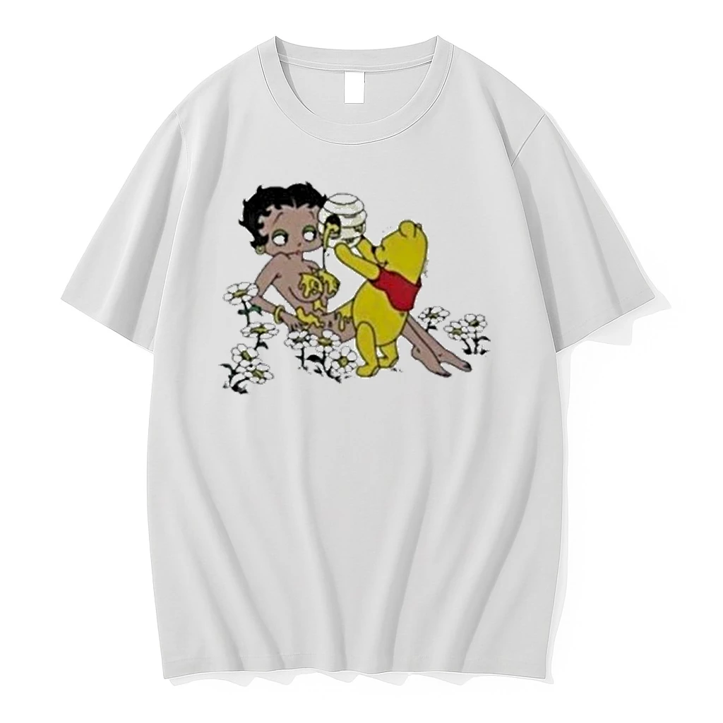 Winnie The Pooh Pouring Honey On Betty Boop Tour 2026 Shirts