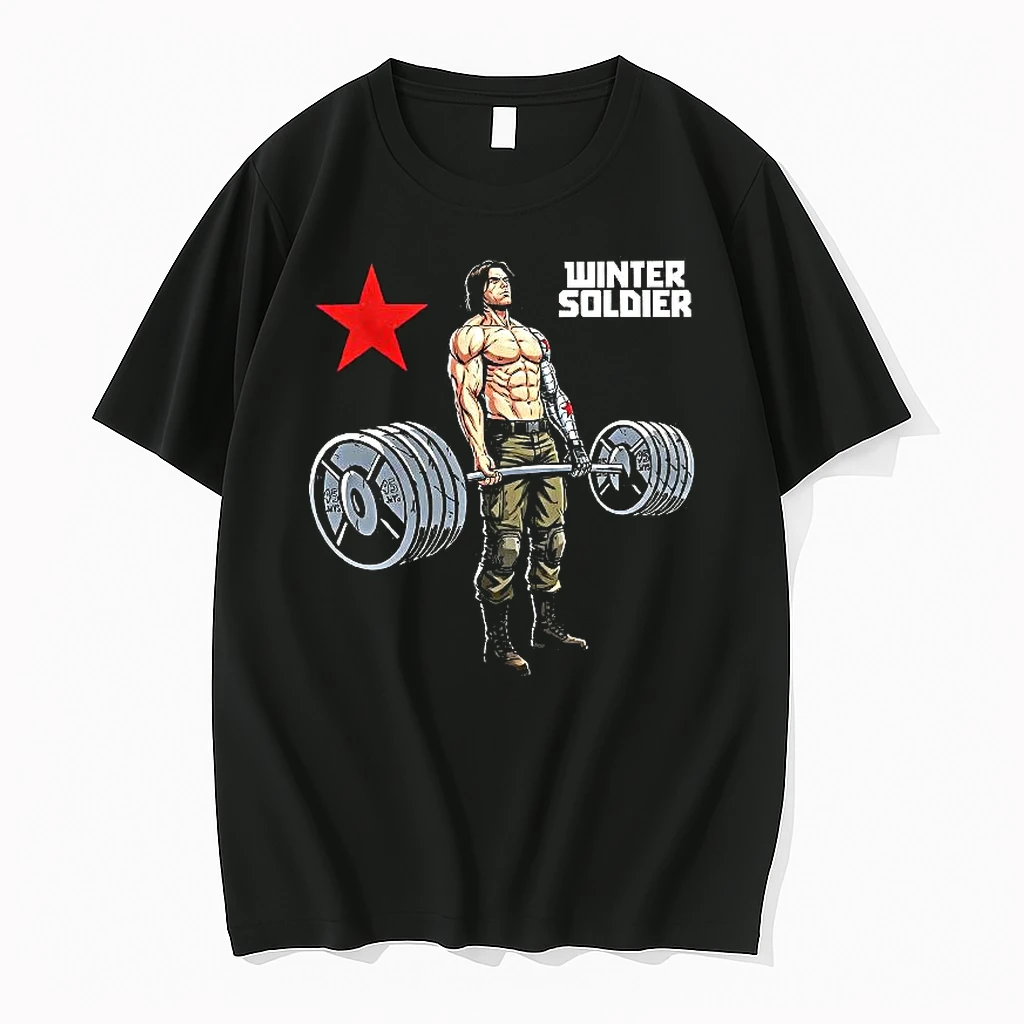 Winter Soldier Lifting Weights Gym Workout Woman Shirts