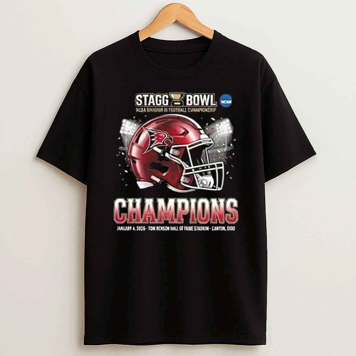 Wisconsin River Falls Falcons Football Team Champion Stagg Bowl 2025 Ncaa Division Iii January 4 2026 At Tom Benson Hall Of Fame Stadium Shirts