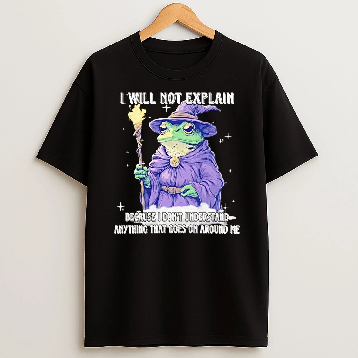 Wizard Frog I Will Not Explain Because I Dont Understand Anything Shirts