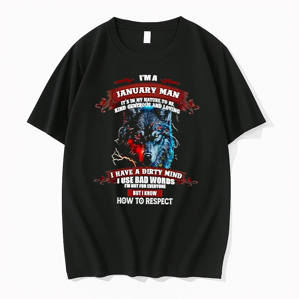 Wolf January Man Its In My Nature To Be Kind Generous And Loving Shirts