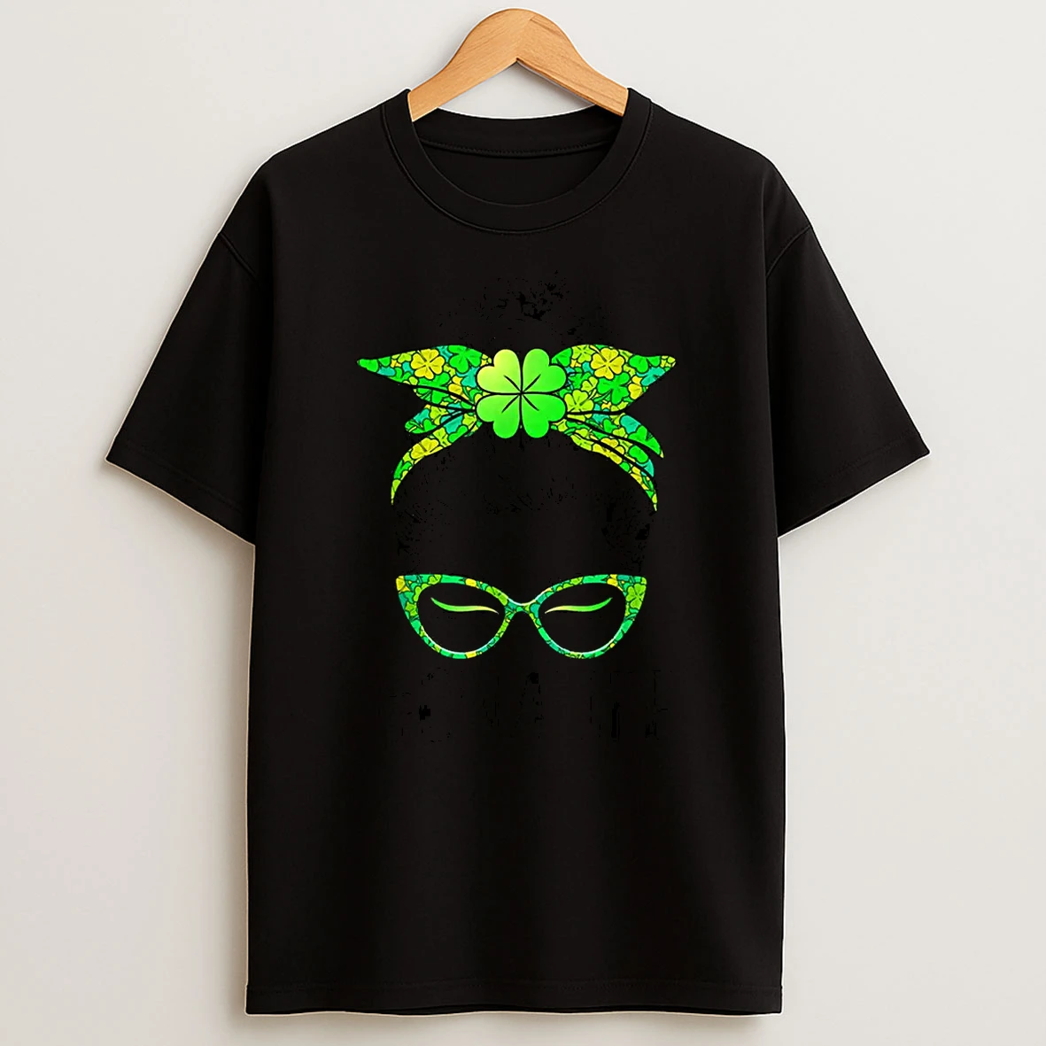 Womens Cna Life Messy Bun Nurse Shamrock St Patricks Day Shirts