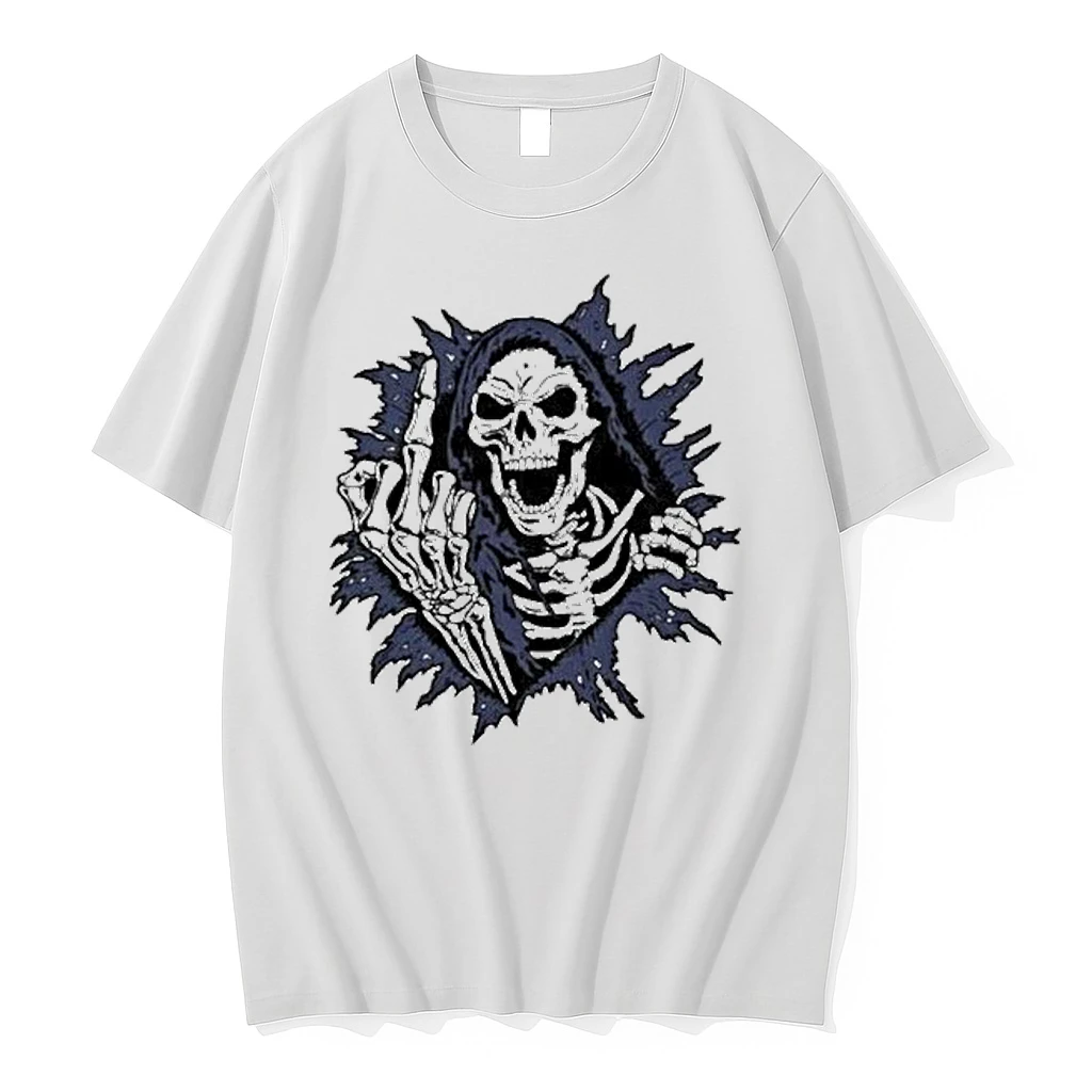 Worry Club Bone Daddy Skeleton Middle Finger Shirts