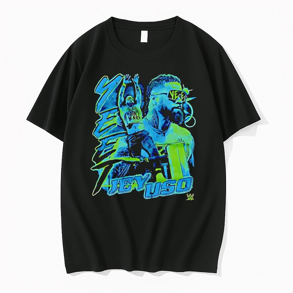 Yeet Jey Uso Wwe Wrestling Blue Green Artistic Portrait Shirts