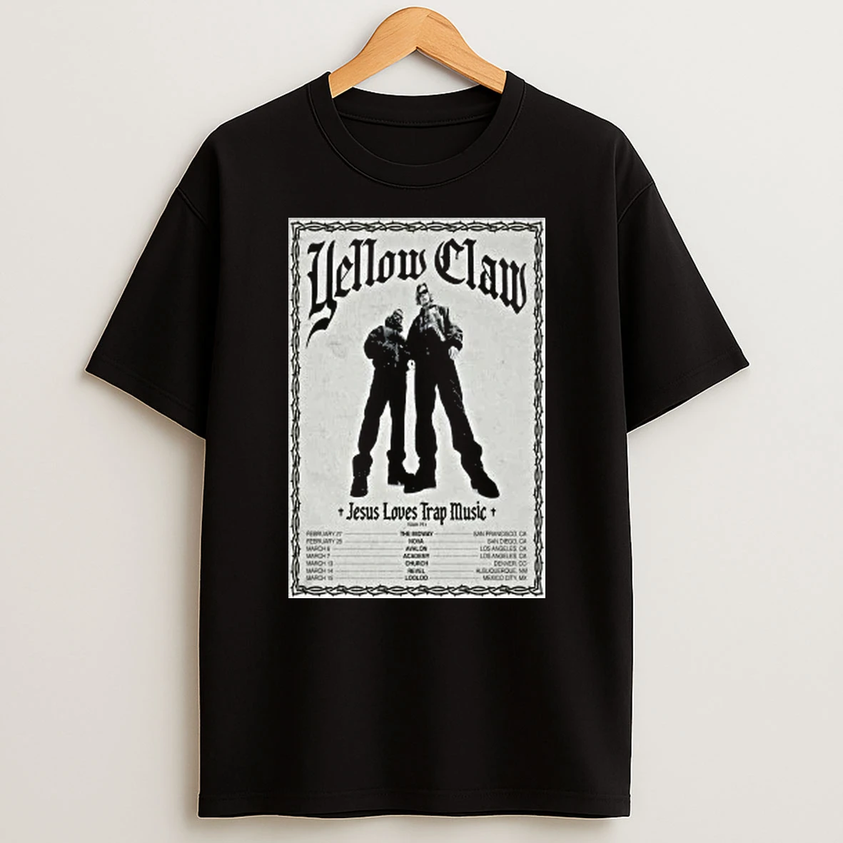 Yellow M F Claw Jesus Love Trap Music 2026 Shirts