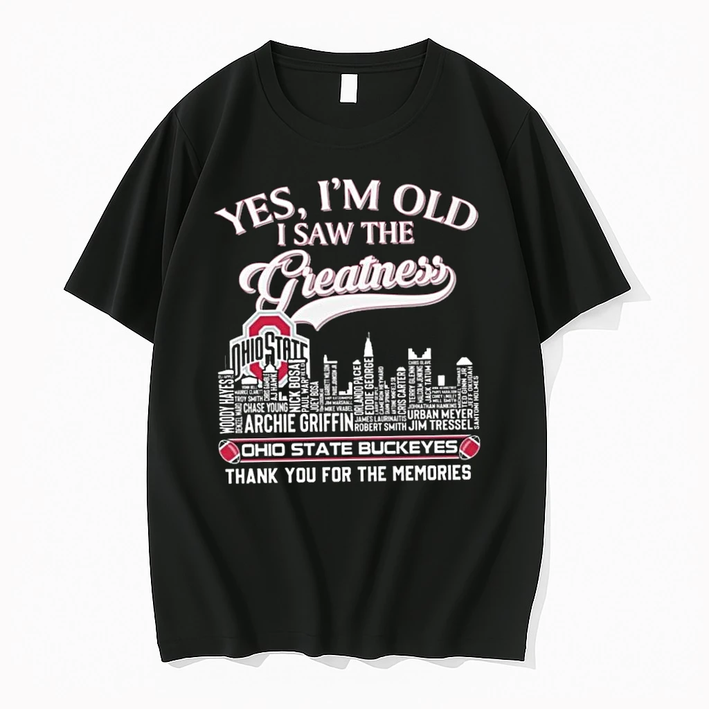 Yes Im Old I Saw The Greatness Ohio State Buckeyes Thank You For The Memories Skyline Names 2026 Shirts