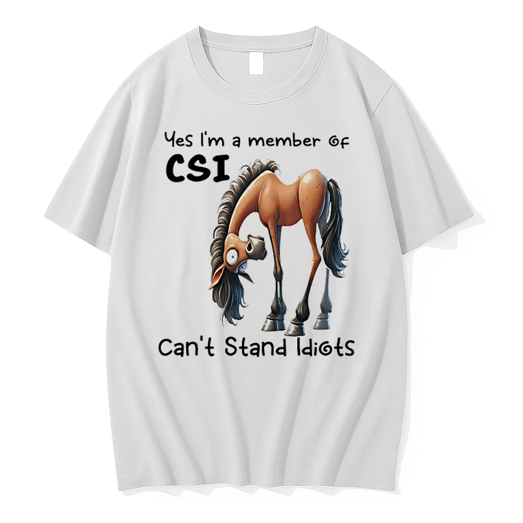 Yes Im A Member Of Cant Stand Idiots Horse Funny Shirts