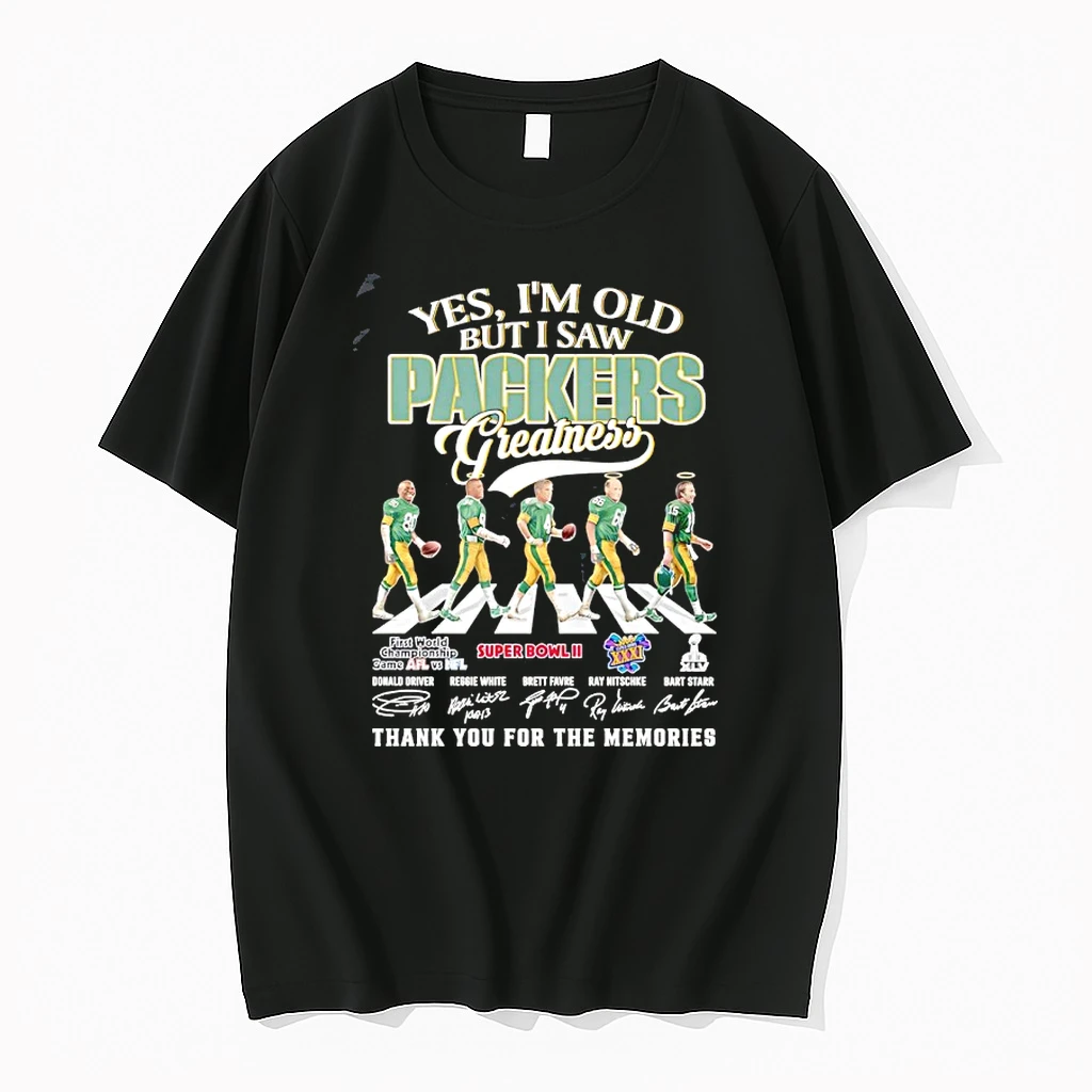 Yes Im Old I Saw Green Bay Packers Greatness Legends Thank You For The Memories Player Walking Shirts