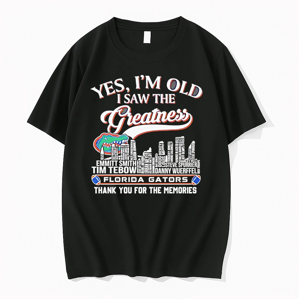 Yes Im Old I Saw The Greatness Florida Gators Thank You For The Memories Player Names Skyline Shirts