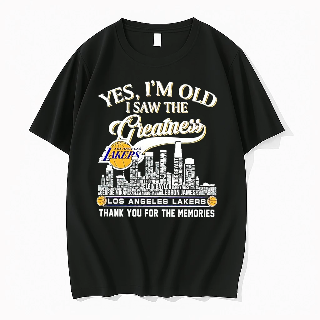 Yes Im Old I Saw The Greatness Los Angeles Lakers Thank You For The Memories Skyline City Shirts