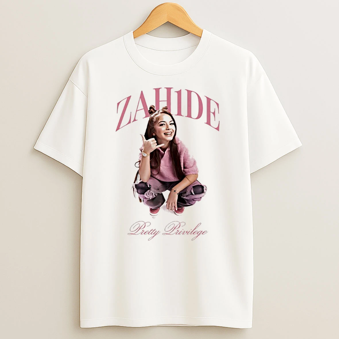 Zah1de Pretty Privilege Call Me Pink Shirts