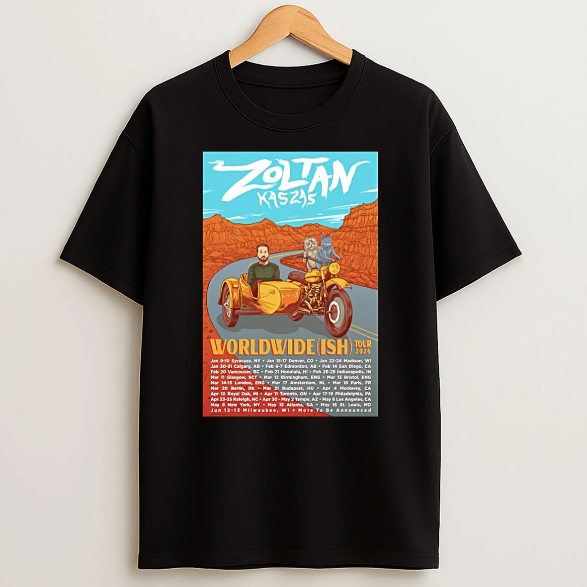 Zoltan Kaszas Worldwide Ish Tour 2026 Shirts