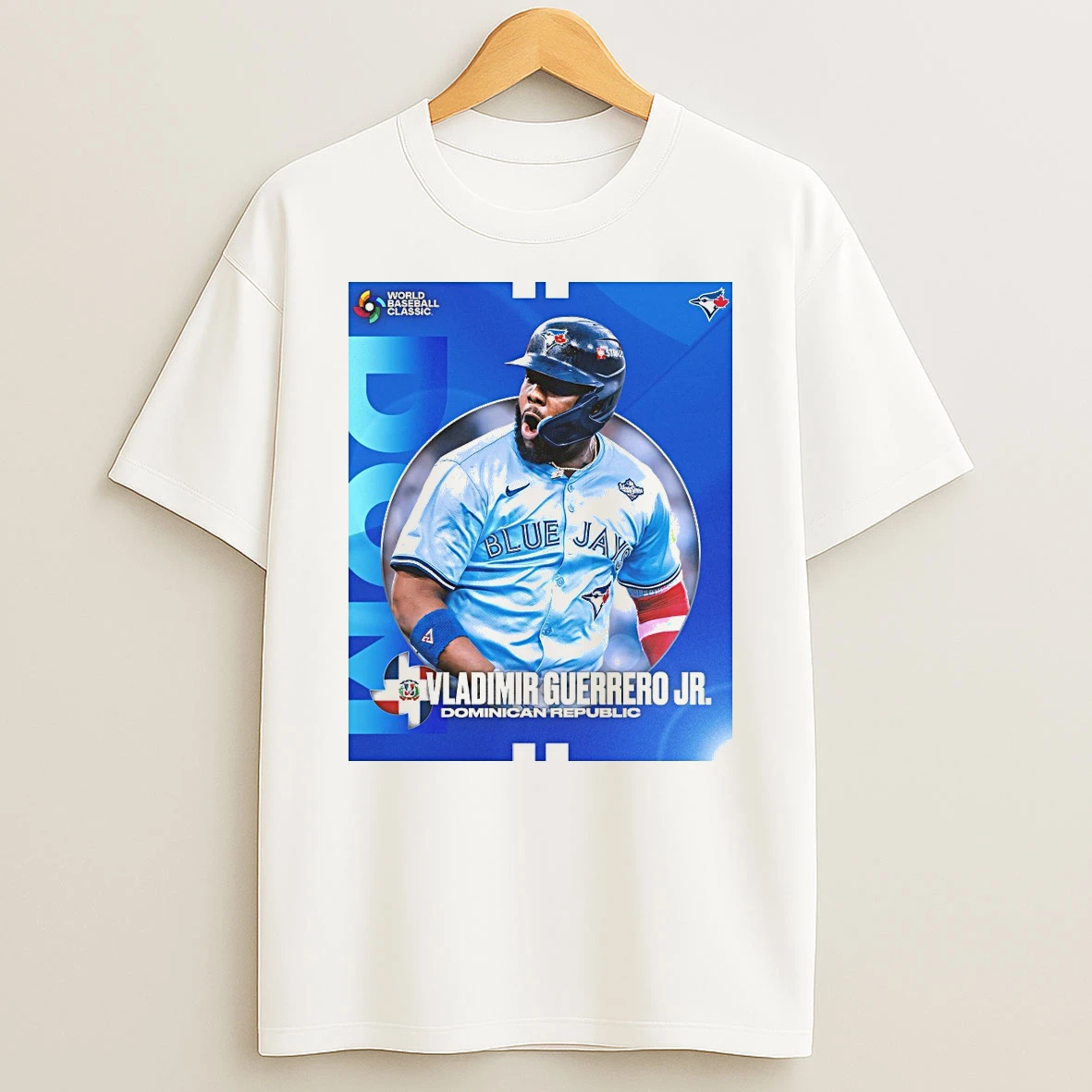 Zryq1ba7 Toronto Blue Jays Vladimir Guerrero Jr Dominican Republic World Baseball Classic Shirts