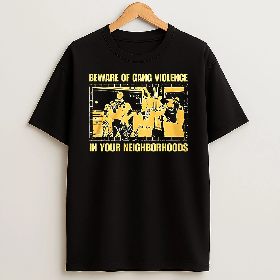 Whatwillwear Clickoneshirt 20260126_091145 99_beware Of Gang Violence In Your Neighborhoods Woman Shirts