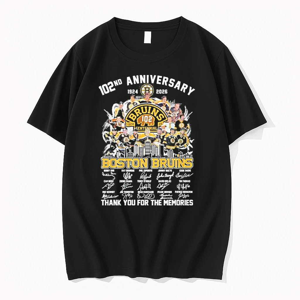 102nd Anniversary 1924 2026 Boston Bruins Team Shirts