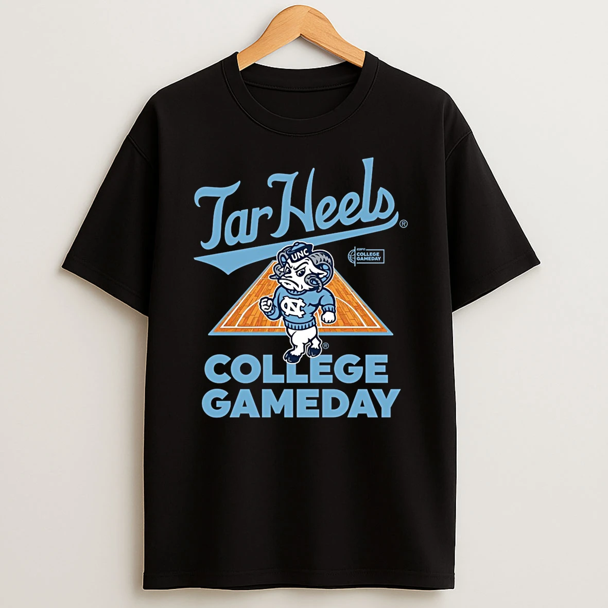 2026 College Gameday Unc Tarheels Basketball Mascot Shirts