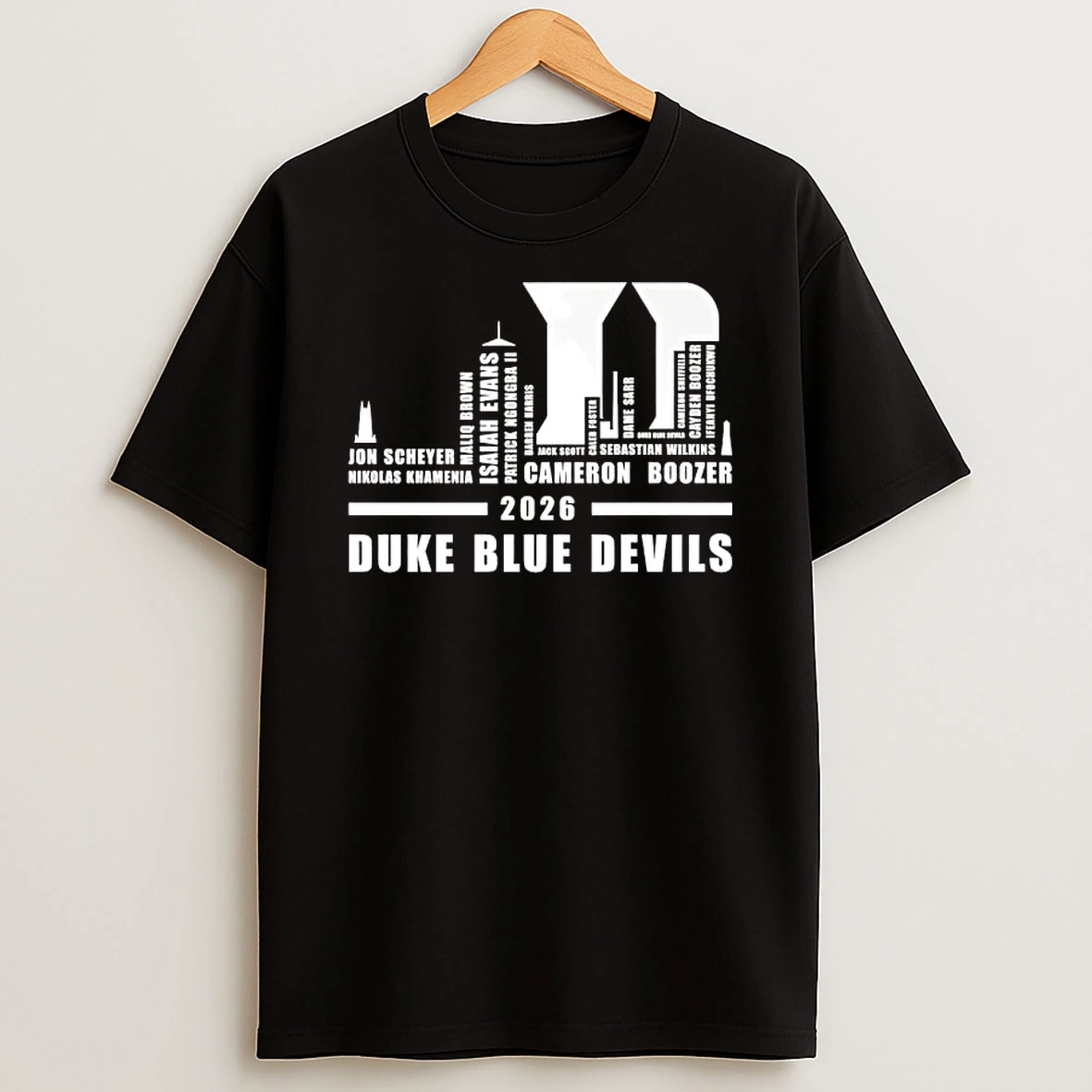 2026 Duke Blue Devils All Names City Skyline Shirts