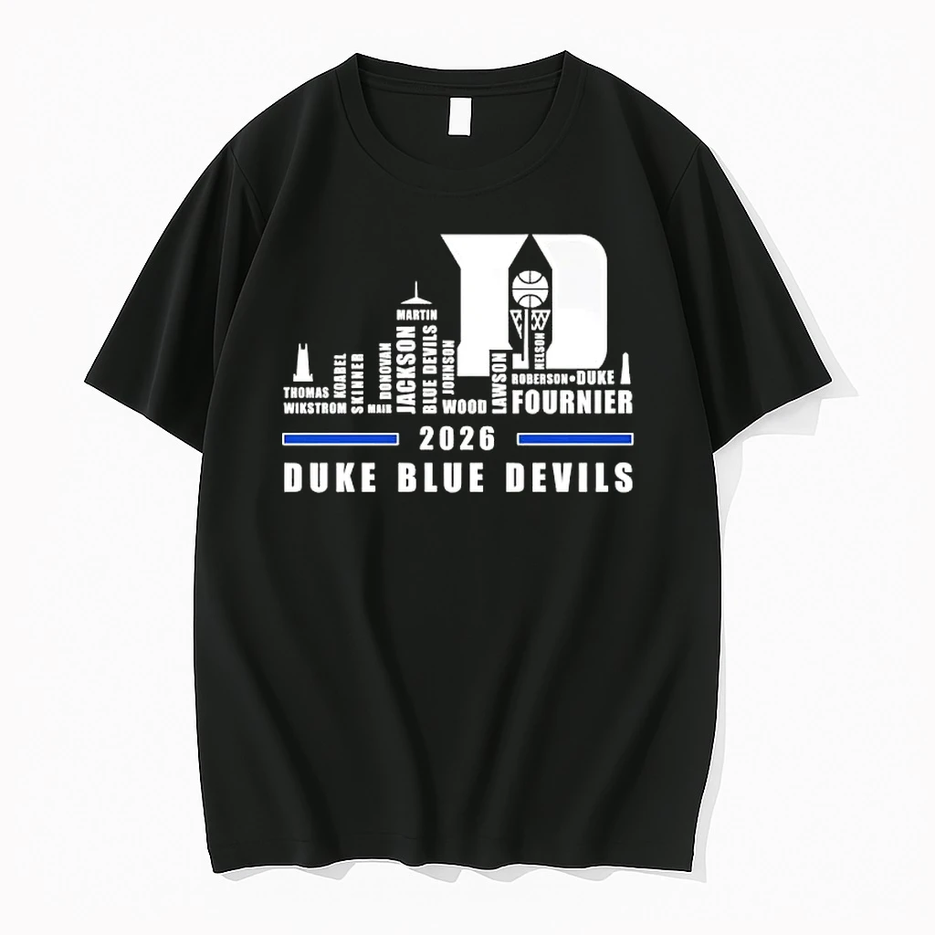 2026 Duke Blue Devils Basketball All Names City Skyline Shirts
