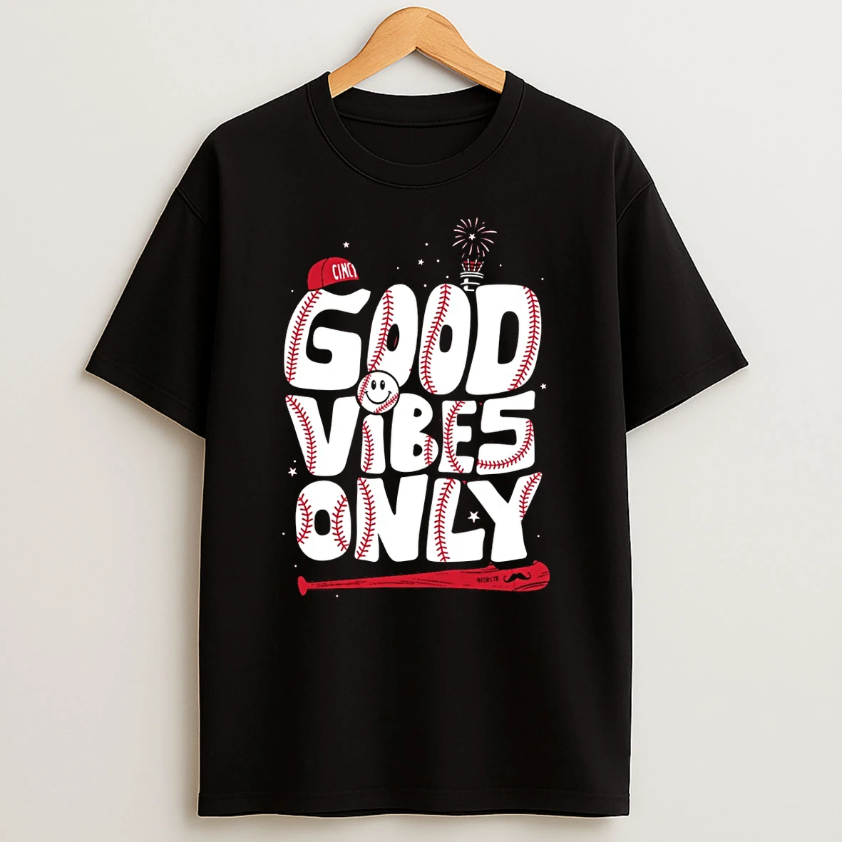 2026 Good Vibes Only Cincinnati Baseball Shirts