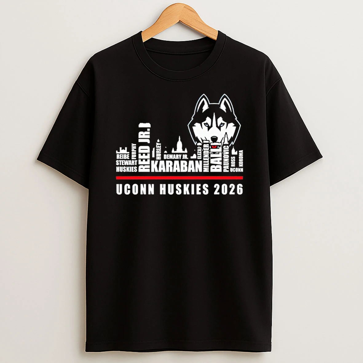 2026 Uconn Huskies Rosters Skyline Shirts