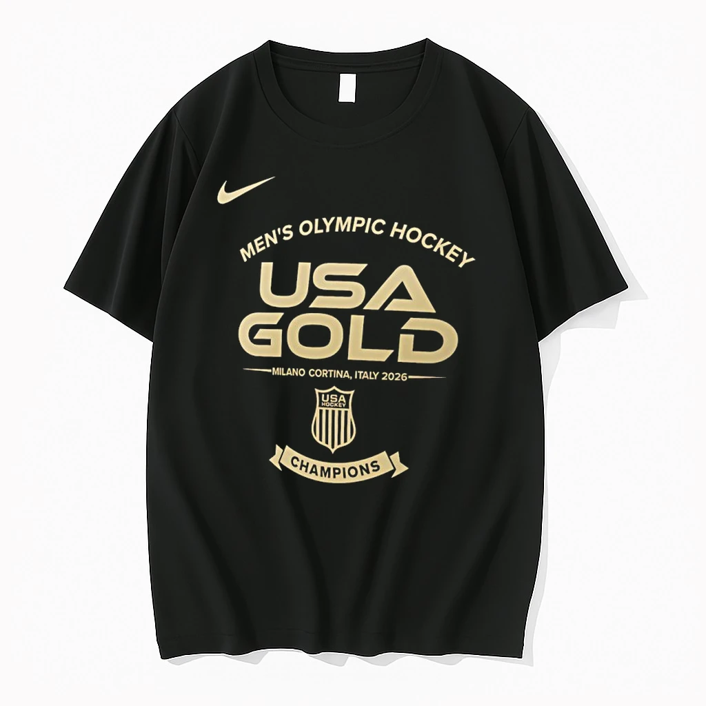 2026 Usa Gold Mens Olympic Hockey Team Championship Shirts