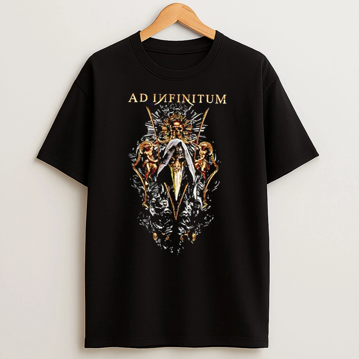 Ad Infinitum Golden Skull Plague Doctor Mask Gothic Shirts