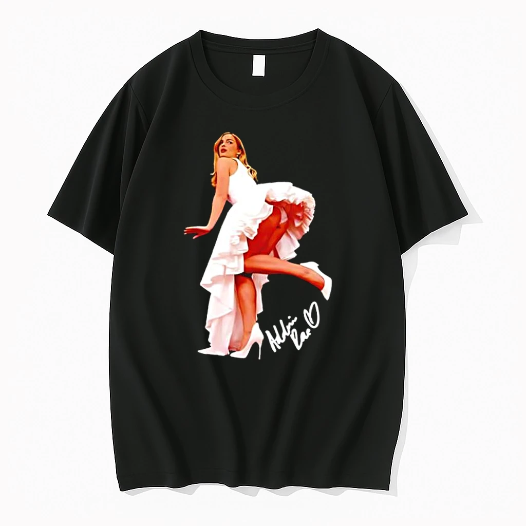 Addison Rae White Dress Marilyn Monroe Pose Autograph Signature Shirts