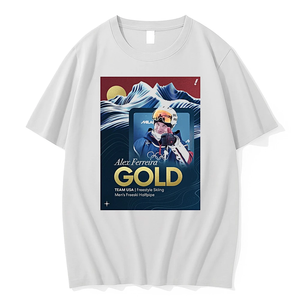 Alex Ferreira Gold Team Usa Freestyle Skiing Mens Freeski Halfpipe Shirts