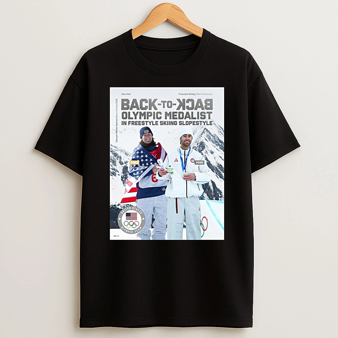 Alex Hall Back To Back Olympic Medalist In Freestyle Skiing Slopestyle 2026 Shirts
