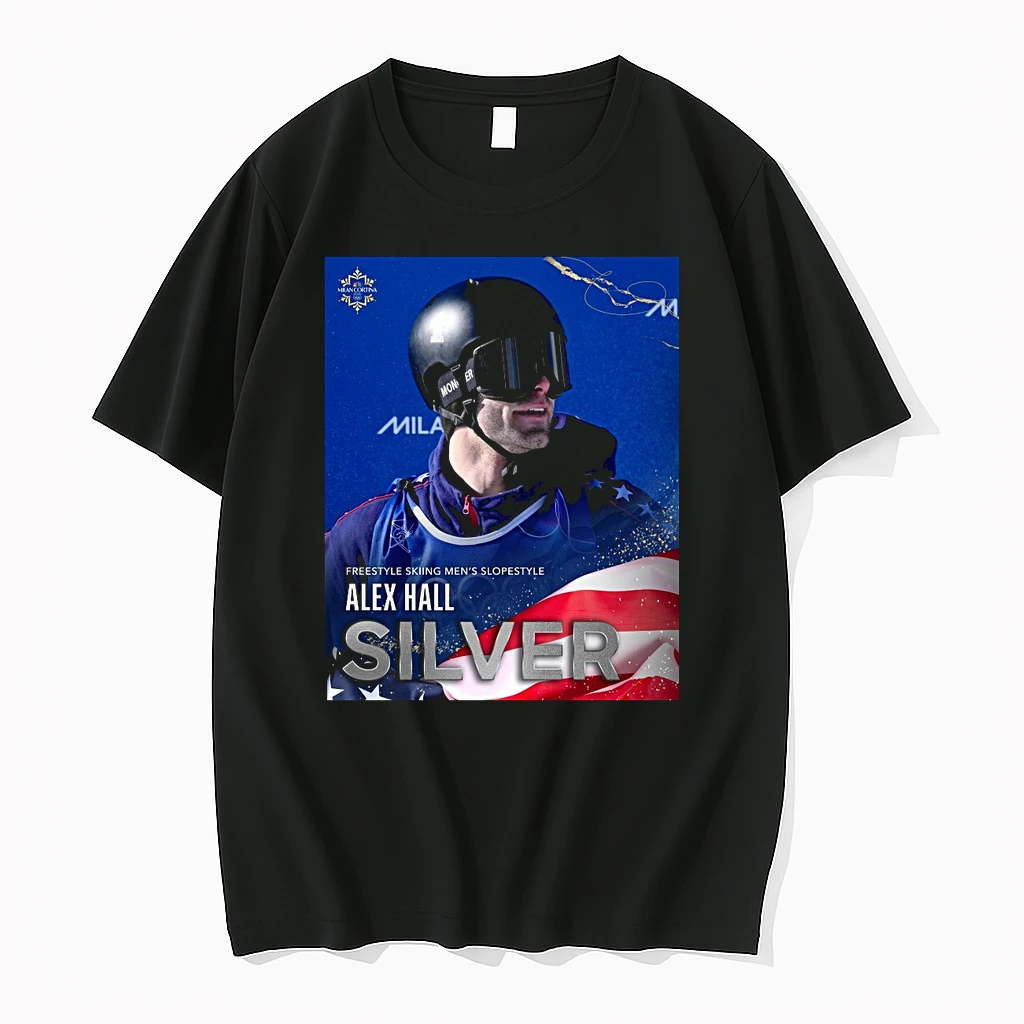 Alex Hall Freestyle Skiing Mens Slopestyle Silver Milan Cortina 2026 Shirts