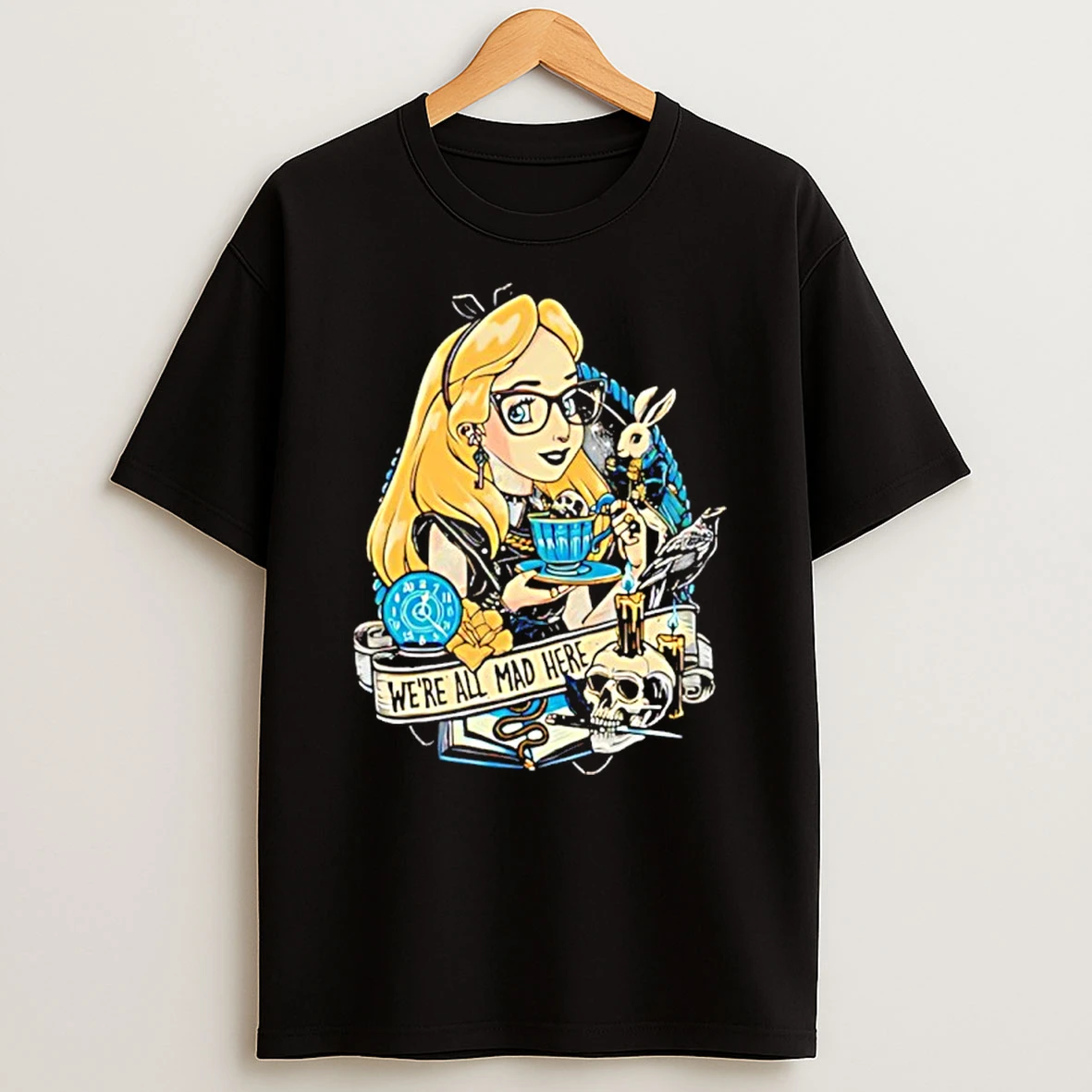 Alice Were All Mad Here Cartoon Shirts