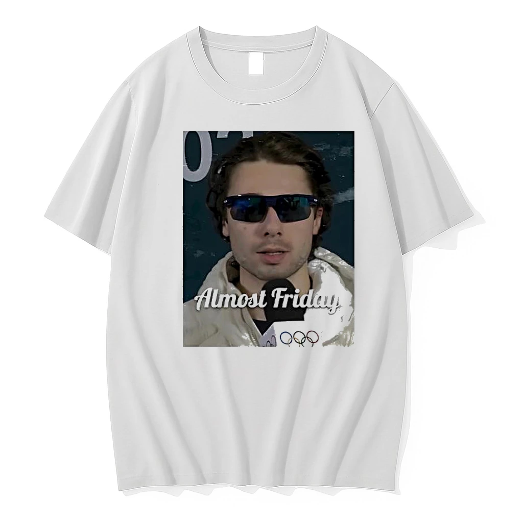 Almost Friday Olympic Athlete Wearing Sunglasses In Winter Gear Shirts