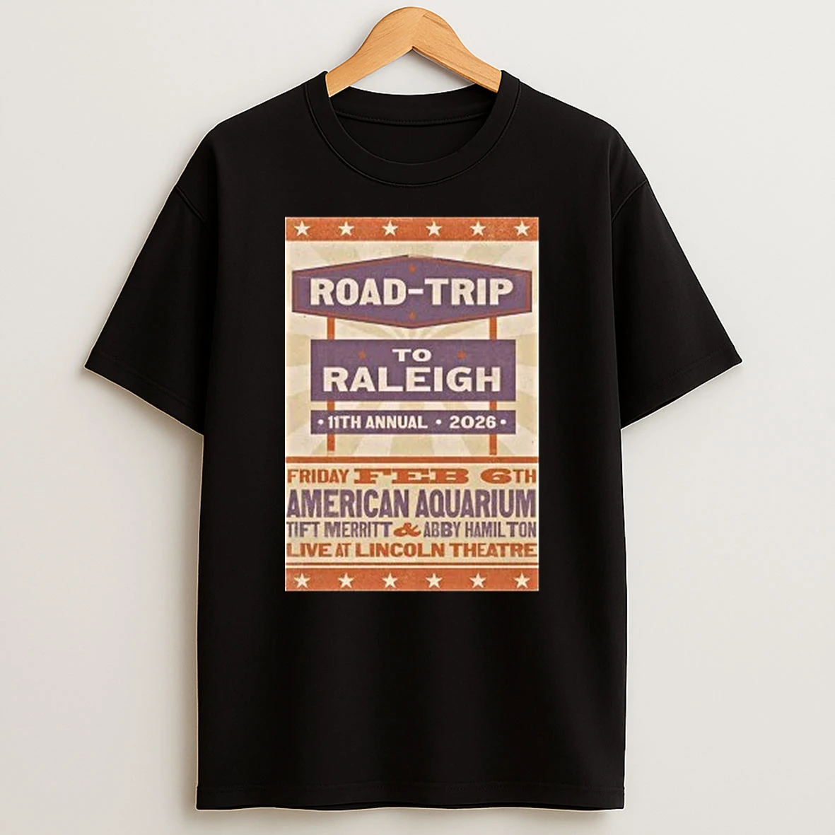 American Aquarium Lincoln Theatre On Feb 6 2026 Concert Shirts