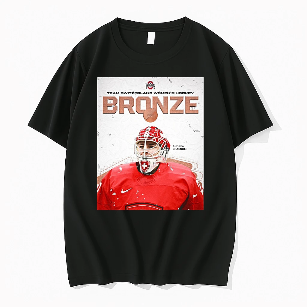 Andrea Braendli Ohio State Women Team Switzerland Womens Hockey Bronze Medal Shirts