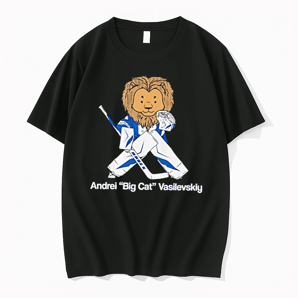 Andrei Big Cat Vasilevskiy Lion Mascot Hockey Goalie Illustration Shirts