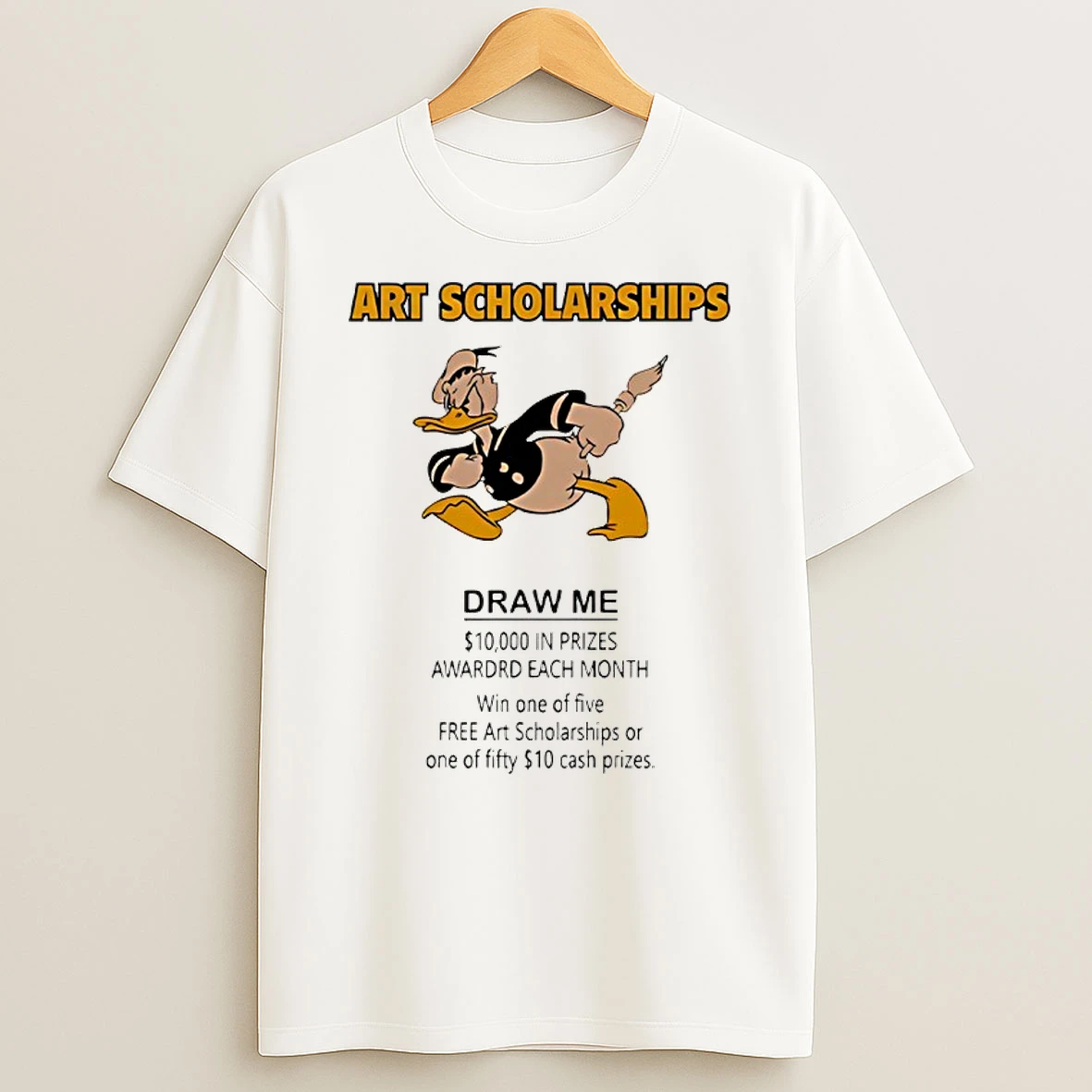 Art Scholarships Draw Me Vintage Cartoon Duck Shirts