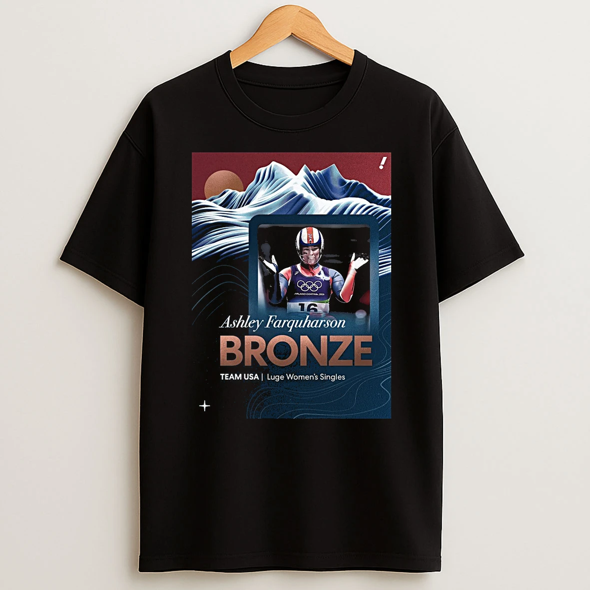 Ashley Farquharson Bronze Team Usa Luge Womens Single Shirts
