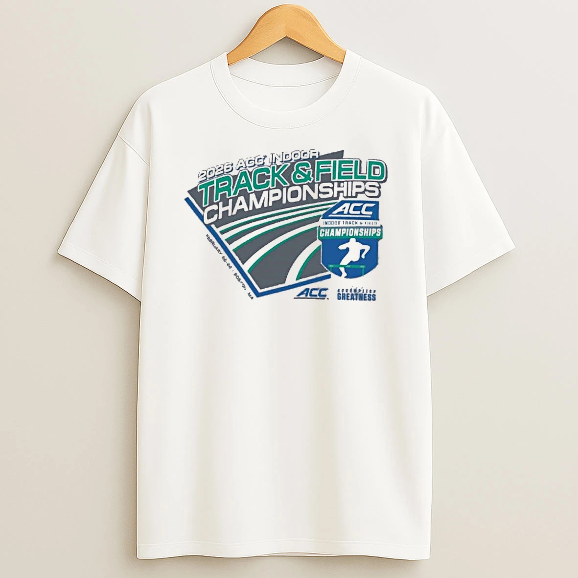Atlantic Coast Conference Mens Womens Indoor Track Field Championships 2026 Shirts