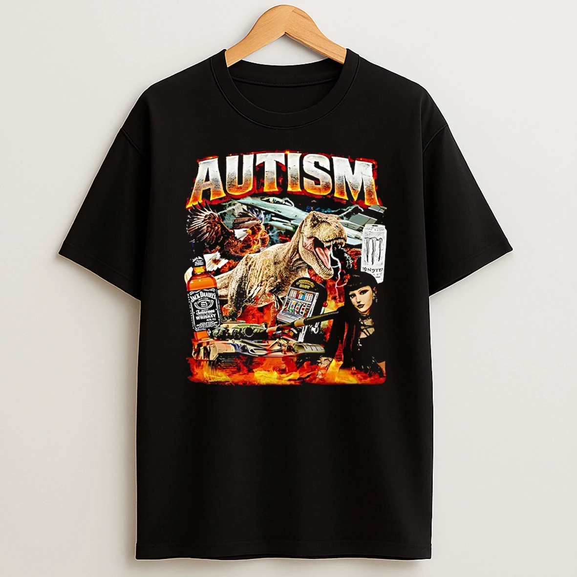 Autism Rap T Rex Monster Energy Ultra Zero Graphic Shirts