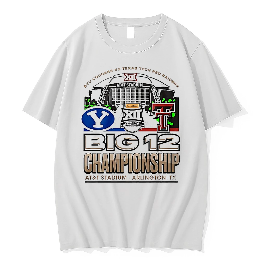 Byu Cougars Vs Texas Tech Red Raiders 2025 Big 12 Football Championship Att Stadium Shirts