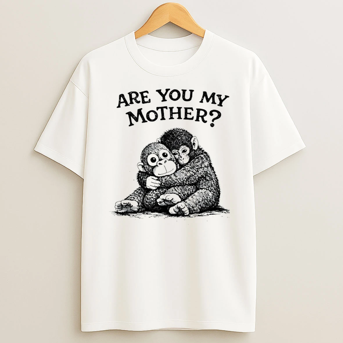 Baby Punch Monkey Hug His Plush Toy Monkey Are You My Mother Shirts