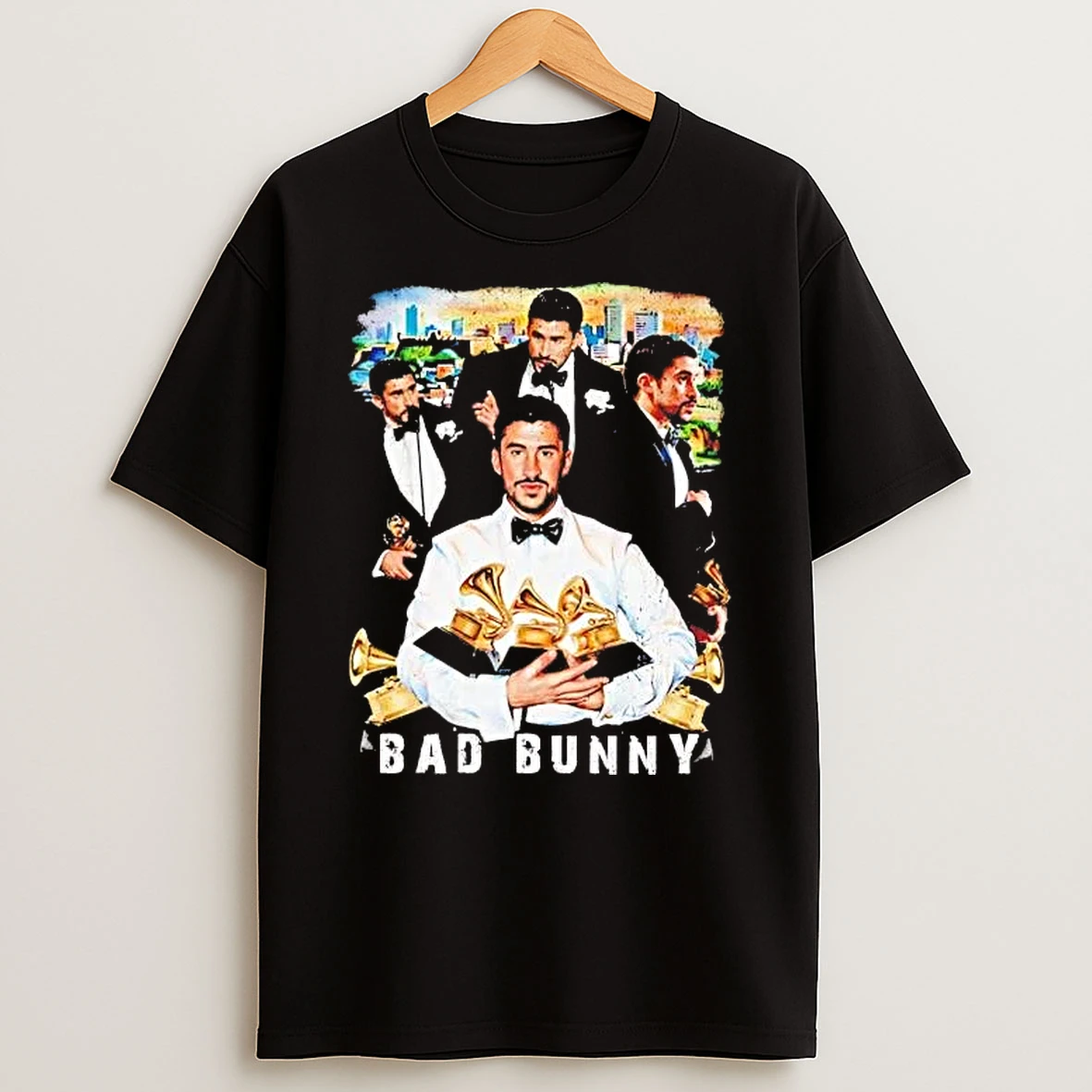 Bad Bunny 2026 Grammy Award Winner 3 Trophy Tee Shirts