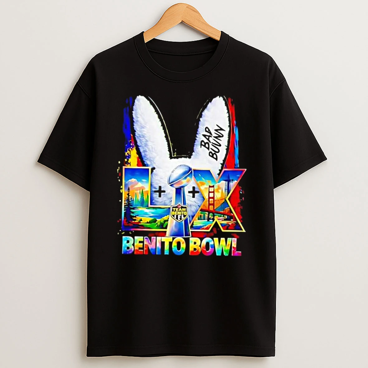 Bad Bunny Benito Bowl Super Bowl Lix Rabbit Bridge Graphic Shirts