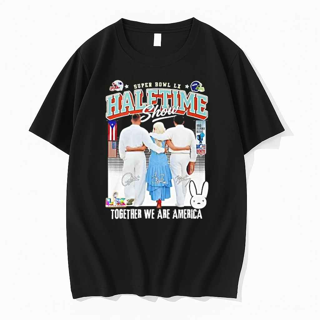 Bad Bunny Bowl Halftime Show Super Bowl Lx Together We Are American Shirts