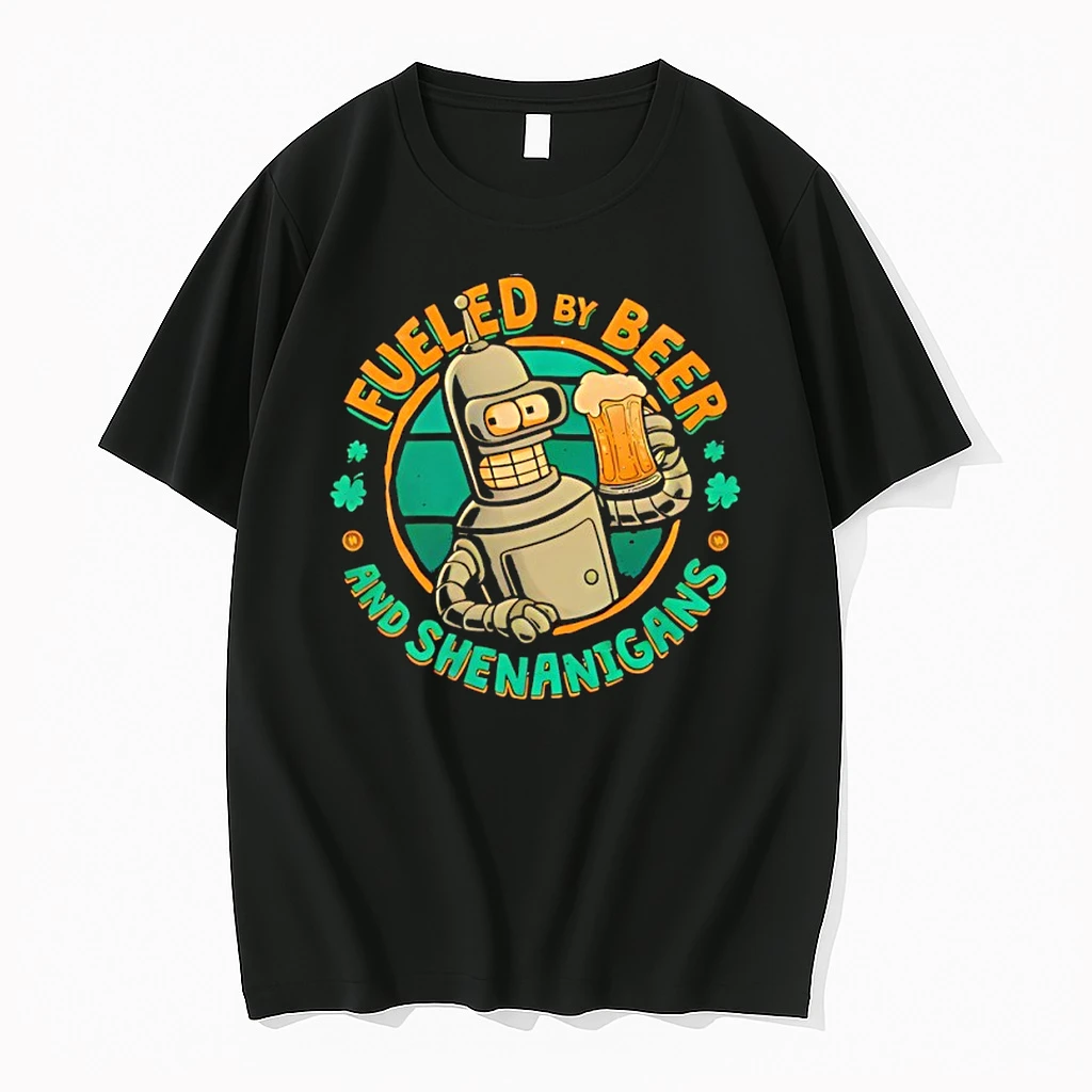 Bender Holding Bear Fueled By Beer And Shenanigans Vintage Shirts