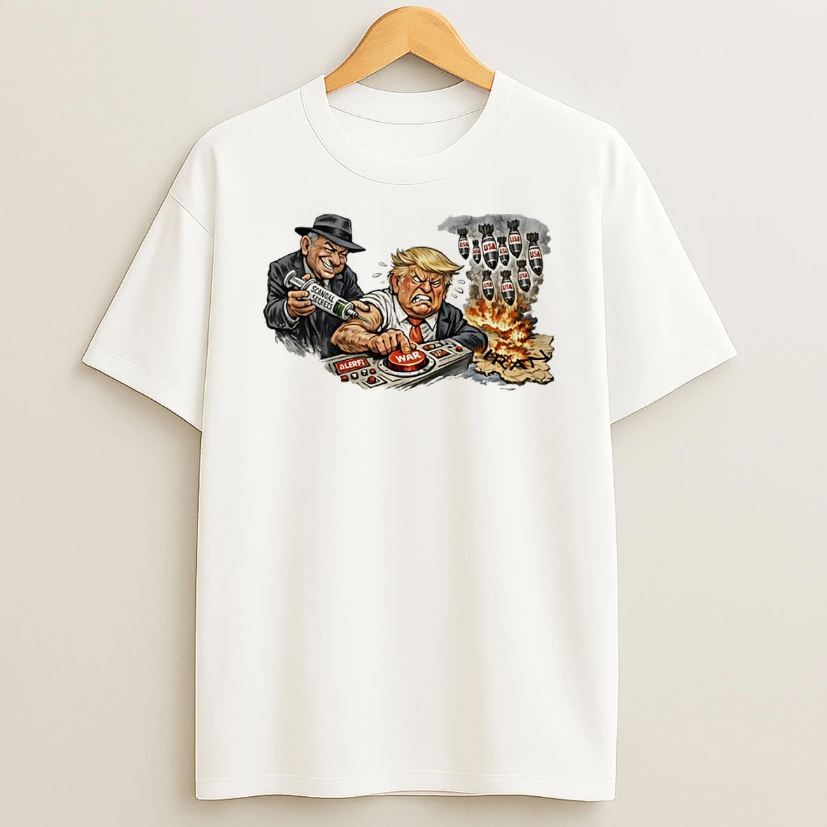 Benjamin Netanyahu And Donald Trump With Epstein Scandal Caricature Shirts