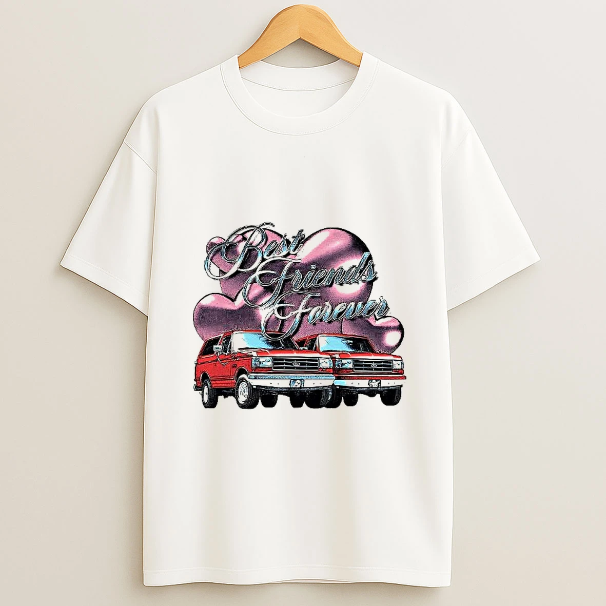 Best Friends Forever Classic Ford Car Retro Woman Shirts