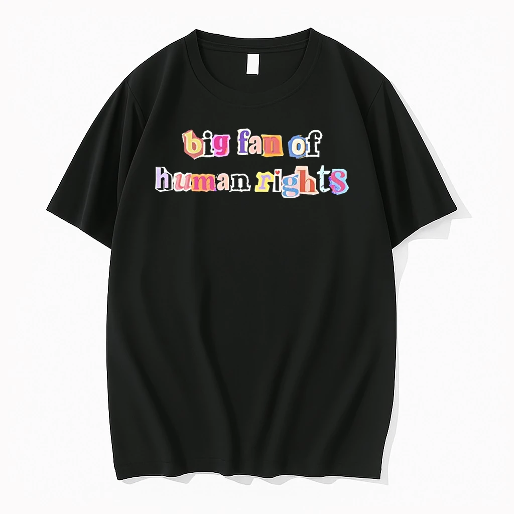Big Fan Of Human Rights Collage Style Shirts
