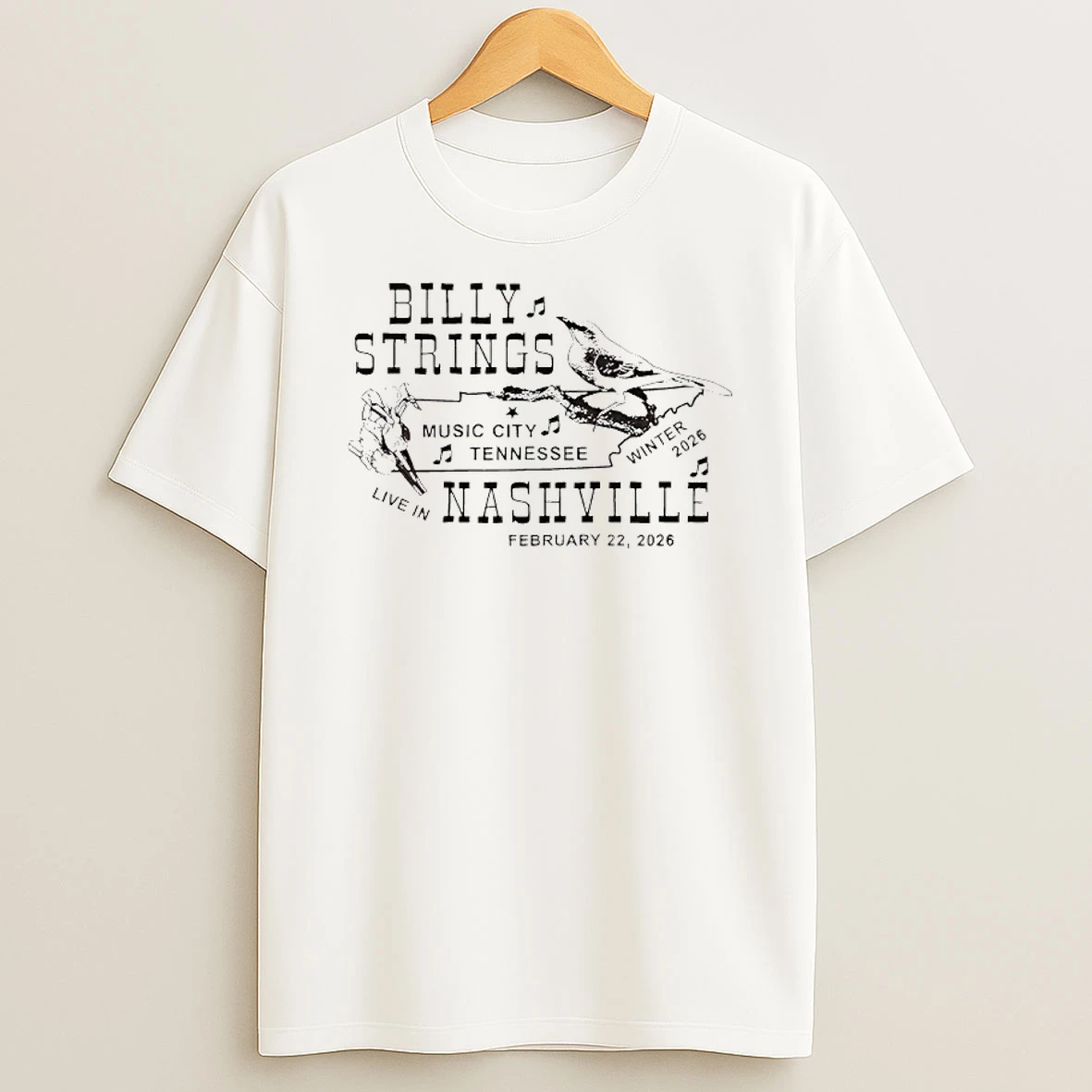 Billy Strings Nashville Tn Ryman February 22th 2026 Live Tour Shirts